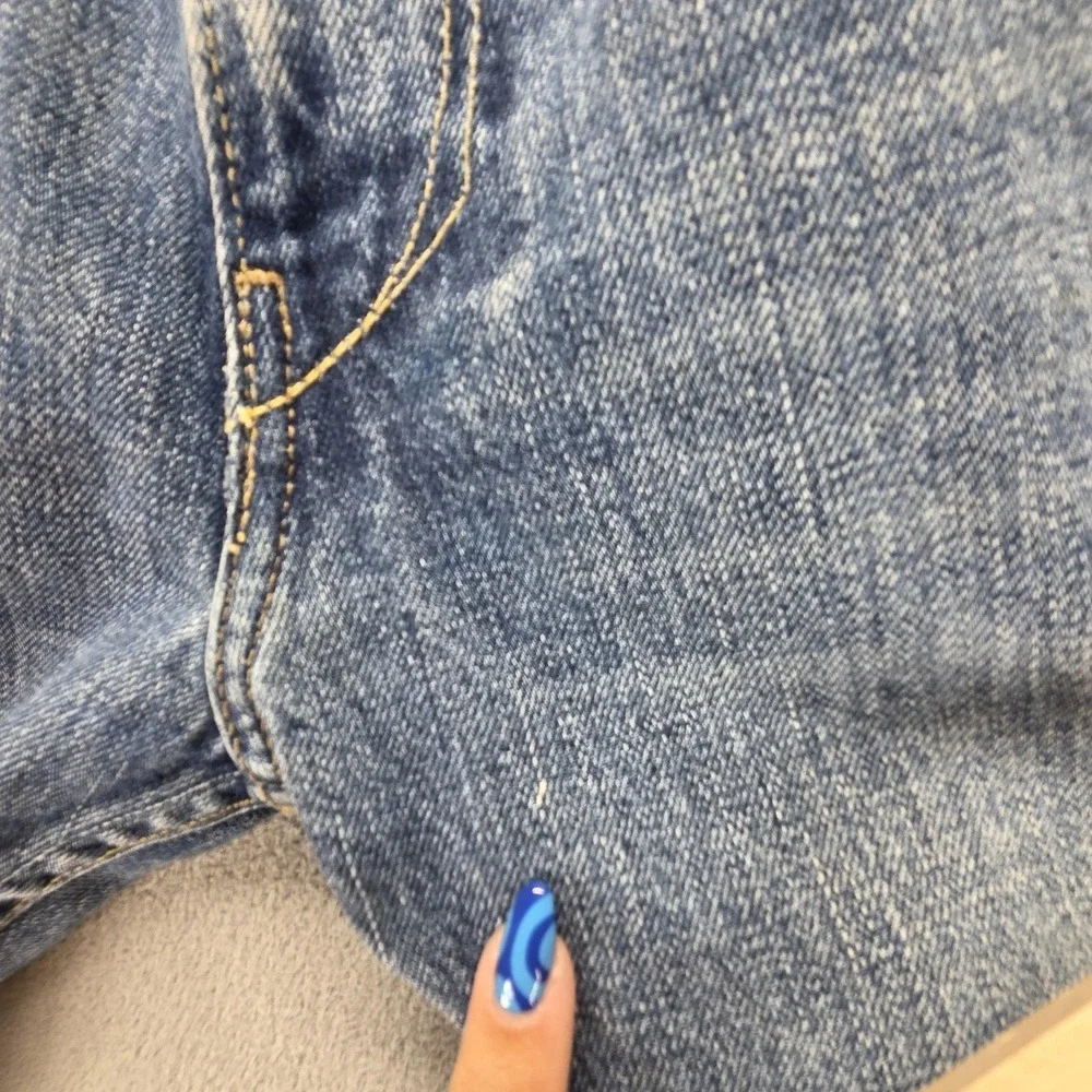 Vintage Levis 504 Jeans Mens 33x34 Blue Straight Engineered Zip Fly Honeycomb